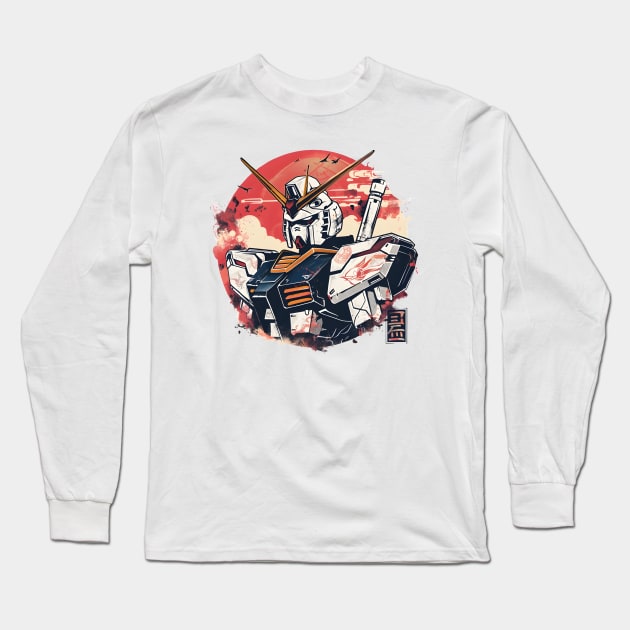 Winged Warriors: Gundam Wing, Mecha Epic, and Anime-Manga Legacy Unleashed Long Sleeve T-Shirt by insaneLEDP